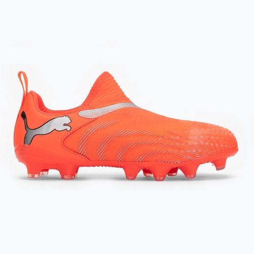 Buty piłkarskie dziecięce PUMA Future 9 Match LL FG/AG Jr glowing red/puma white/puma black/puma silver