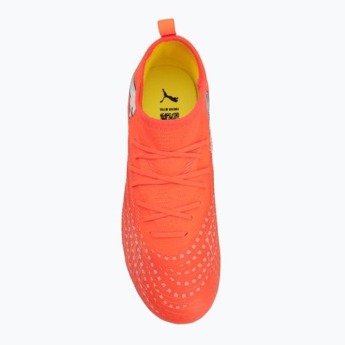 Buty piłkarskie dziecięce PUMA Future 9 Match FG/AG Jr glowing red/puma white/puma black/puma silver