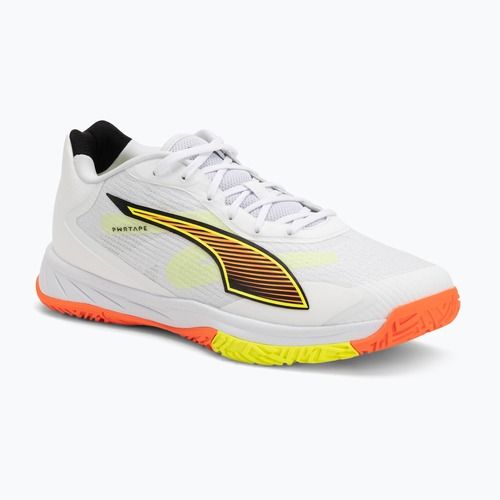 Buty do piłki ręcznej PUMA Accelerate Turbo 4 Game On puma white/glowing red/ultra blue
