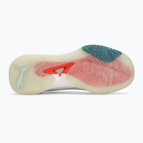 Buty do piłki ręcznej damskie PUMA Accelerate Nitro SQD 4 Game On puma white/baltic sea blue/fresh water