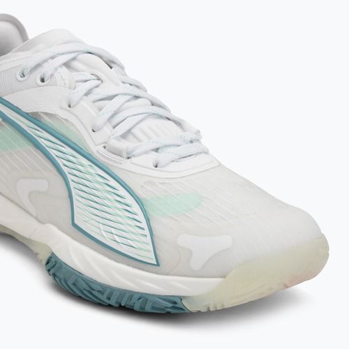 Buty do piłki ręcznej damskie PUMA Accelerate Nitro SQD 4 Game On puma white/baltic sea blue/fresh water