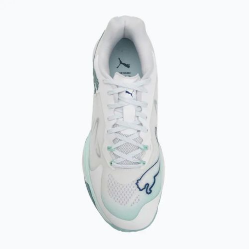 Buty do piłki ręcznej damskie PUMA Vantage Nitro Game On puma white/baltic blue/fresh water
