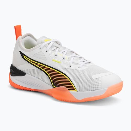 Buty do piłki ręcznej PUMA Eliminate Nitro 4 Game On puma white/glowing red/ultra blue