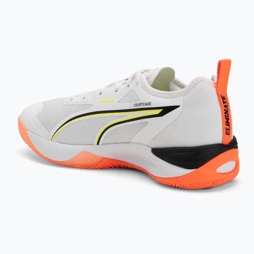 Buty do piłki ręcznej PUMA Eliminate Nitro 4 Game On puma white/glowing red/ultra blue