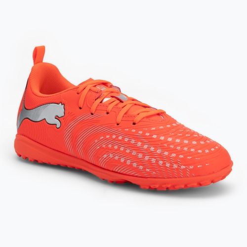 Buty piłkarskie dziecięce PUMA Future 9 Play TT Jr glowing red/puma white/puma black/puma silver