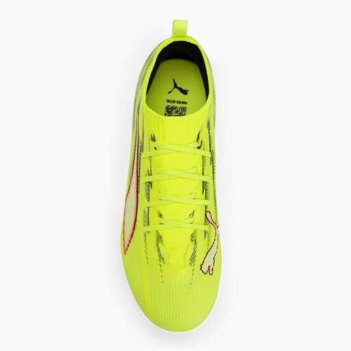 Buty piłkarskie dziecięce PUMA Ultra 6 Pro Jr FG/AG yellow alert/puma black/glowing red/lime squeeze