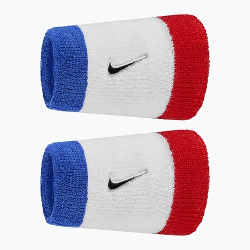 Frotki na nadgarstek Nike Swoosh Classic Doublewide Wristbands 2 szt game royal/university red/black