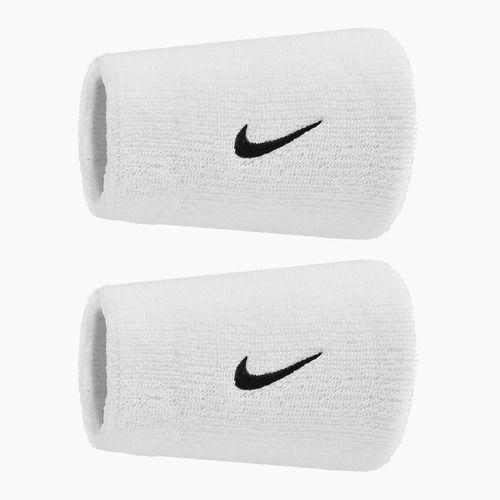 Frotki na nadgarstek Nike Swoosh Classic Doublewide Wristbands 2 szt white/black