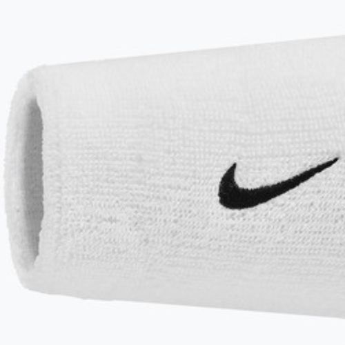 Frotki na nadgarstek Nike Swoosh Classic Doublewide Wristbands 2 szt white/black