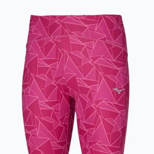 Legginsy do biegania damskie Mizuno 7/8 Printed pink peacock
