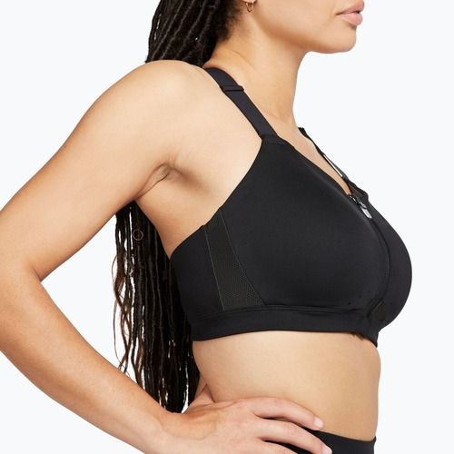 Biustonosz treningowy Nike Alpha High-Support Zip-Front black/black/dark smoke grey/dark smoke grey