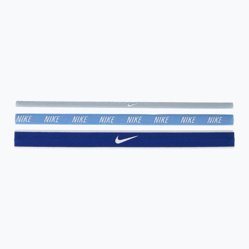Opaski na głowę Nike Mixed Width Headband 3 szt light armory blue/university blue/white
