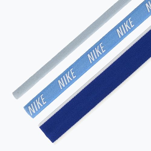 Opaski na głowę Nike Mixed Width Headband 3 szt light armory blue/university blue/white