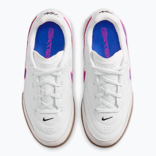 Buty piłkarskie dziecięce Nike Tiempo Streetgato Jr white/pink blast/racer blue