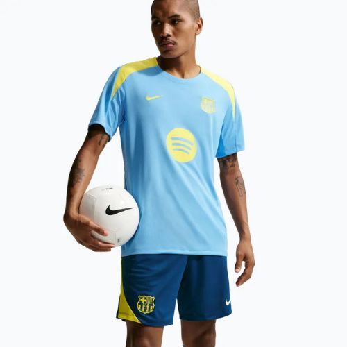 Spodenki piłkarskie męskie Nike FC Barcelona Strike SE gym blue/opti yellow/opti yellow