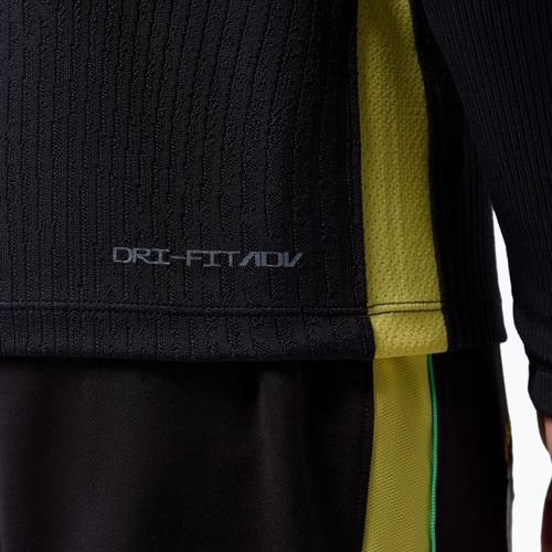 Longsleeve piłkarski męski Brazil Strike Elite Jordan Dri-Fit Drill Top black/yellow puls/light menta/P109C