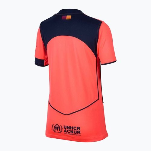 Koszulka piłkarska dziecięca Nike FC Barcelona 2025/26 Stadium Third Jr bright mango/midnight navy/midnight navy