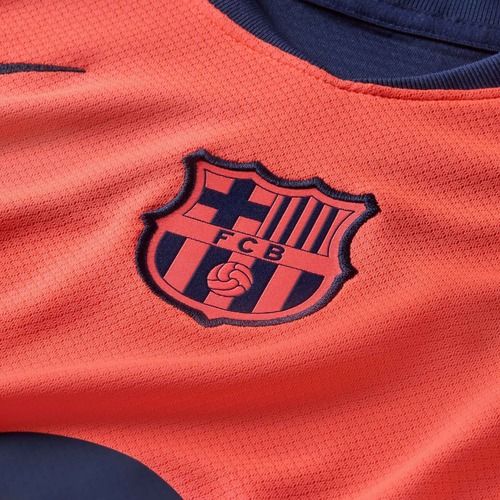 Koszulka piłkarska dziecięca Nike FC Barcelona 2025/26 Stadium Third Jr bright mango/midnight navy/midnight navy