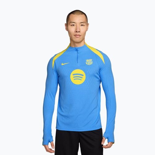 Longsleeve piłkarski męski Nike FC Barcelona Strike Elite SE Drill Top university blue/opti yellow/opti yellow