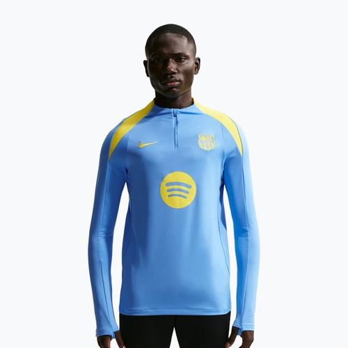 Longsleeve piłkarski męski Nike FC Barcelona Strike Fourth Knit Drill Top university blue/opti yellow