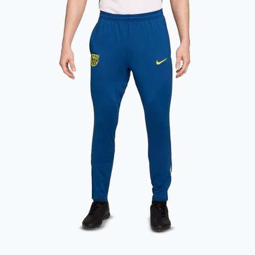 Spodnie piłkarskie męskie Nike FC Barcelona Strike SE gym blue/opti yellow