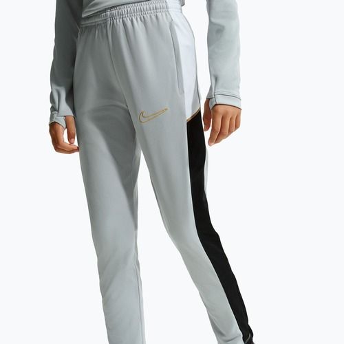 Spodnie dziecięce Nike Academy Dri-Fit Jr light smoke grey/white/black/metallic gold