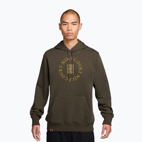Bluza tenisowa męska Nike Court Dri-Fit Heritage French Terry Hoodie dark hazel/saffron quartz