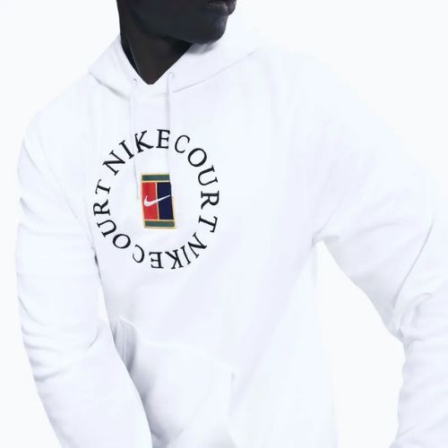 Bluza tenisowa męska Nike Court Dri-Fit Heritage French Terry Hoodie white/black