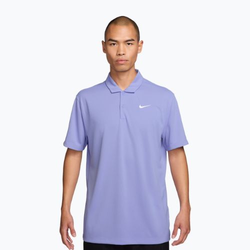 Koszulka tenisowa męska Nike Court Dri-Fit Polo Solid light thistle/white