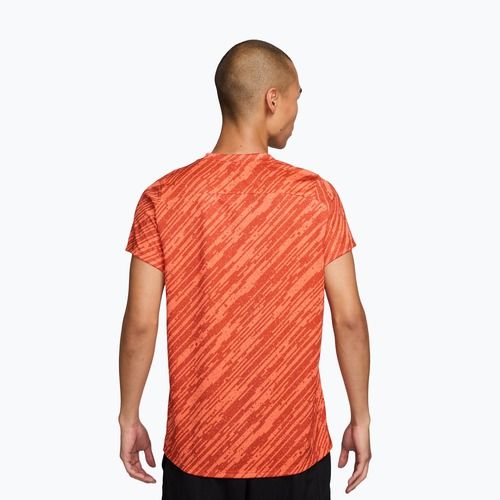 Koszulka tenisowa męska Nike Court Dri-Fit Victory Print turf orange/white