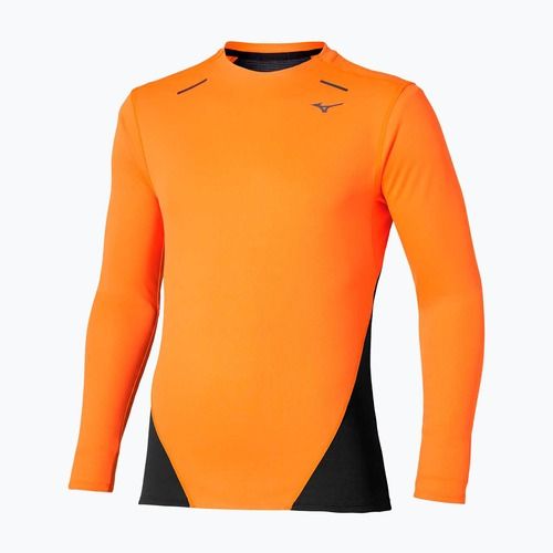 Longsleeve do biegania męski Mizuno Tech Thermal Charge tangelo