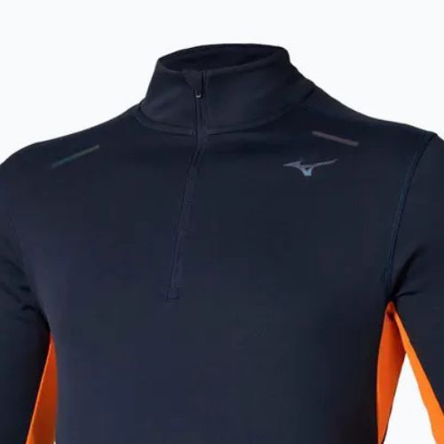 Longsleeve do biegania męski Mizuno Tech Thermal Charge Half Zip baritone blue