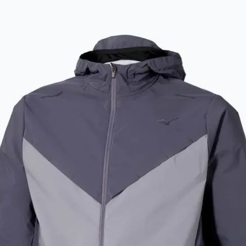 Kurtka do biegania męska Mizuno Tech Thermal Charge Hooded quiksilver
