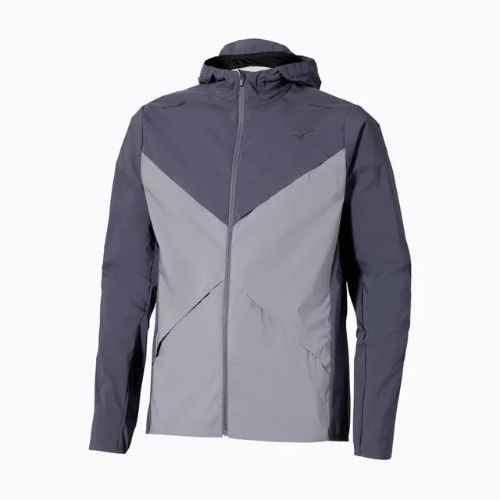 Kurtka do biegania męska Mizuno Tech Thermal Charge Hooded quiksilver