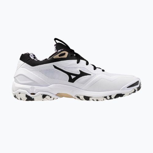 Buty do piłki ręcznej Mizuno Wave Stealth 6 white/black/ge gold