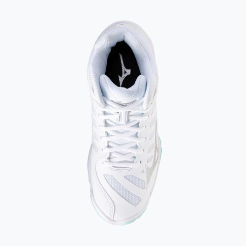 Buty do siatkówki damskie Mizuno Wave Voltage 2 Mid white/blue tint