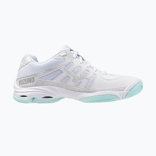 Buty do siatkówki damskie Mizuno Wave Voltage 2 white/blue tint