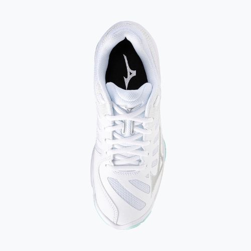 Buty do siatkówki damskie Mizuno Wave Voltage 2 white/blue tint