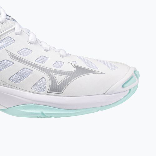 Buty do siatkówki damskie Mizuno Wave Voltage 2 white/blue tint