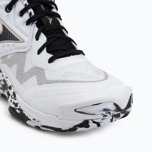 Buty do siatkówki Mizuno Wave Momentum Elite Mid white/black/ge gold