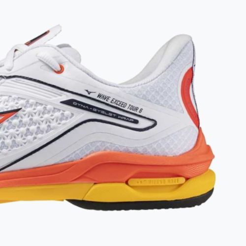 Buty do tenisa męskie Mizuno Wave Exceed Tour 6 AC white/fiery coral 2/citrus