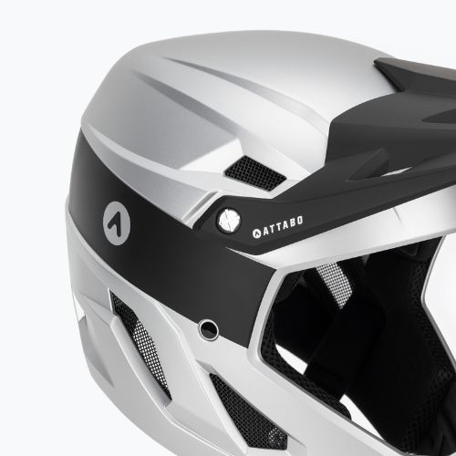 Kask rowerowy ATTABO State 1.0 full face srebrny