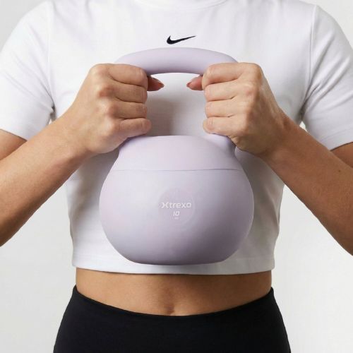 Kettlebell SOFT XTREXO 10 kg fioletowy