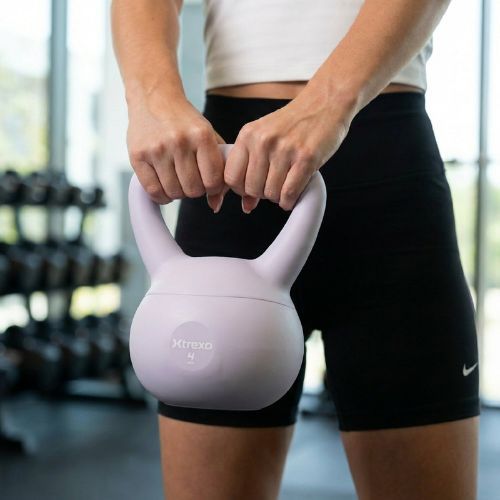 Kettlebell SOFT XTREXO 4 kg fioletowy