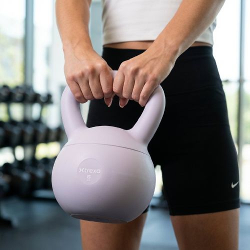 Kettlebell SOFT XTREXO 6 kg fioletowy