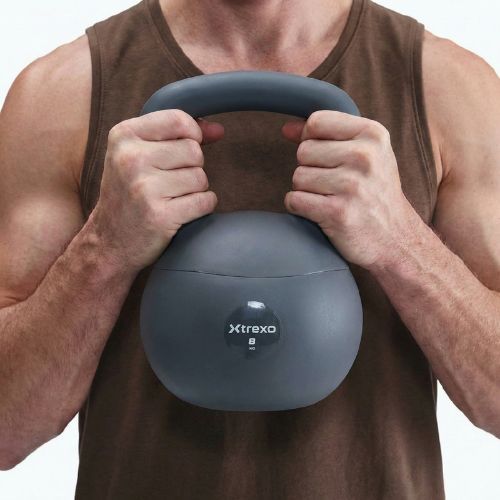 Kettlebell miękki XTREXO 8 kg szary