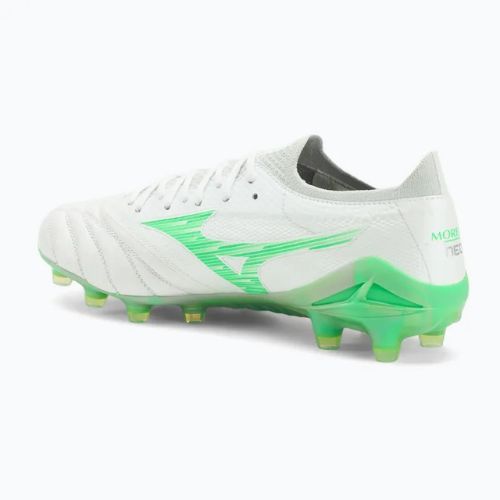 Buty piłkarskie męskie Mizuno Morelia Neo IV Β Elite MD white/neon green/cool gray 3c
