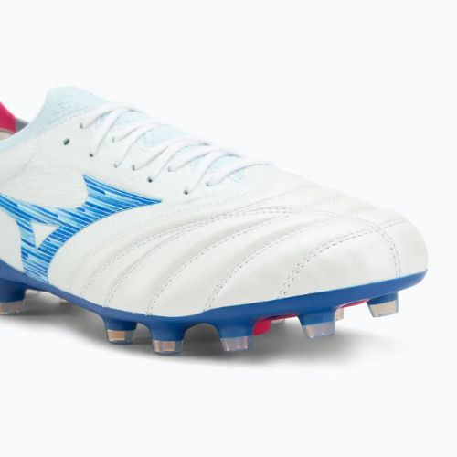 Buty piłkarskie męskie Mizuno Morelia Neo IV β Japan Fg white/tanager turquoise/pink tetra