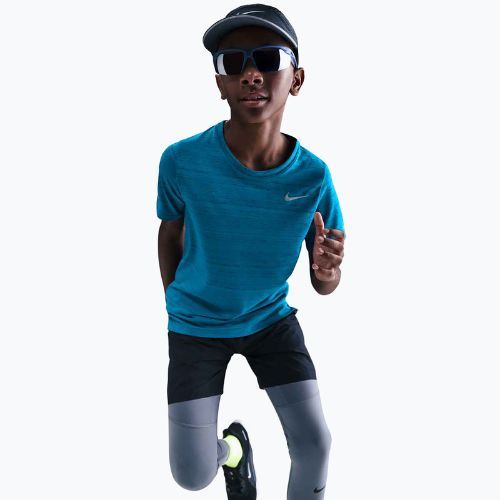 Koszulka treningowa dziecięca Nike Dri-Fit Miler green abyss/green abyss