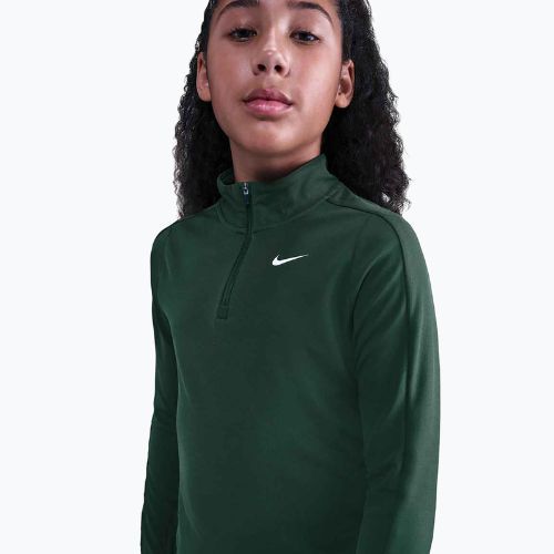Longsleeve treningowy dziecięcy Nike Dri-Fit 1/4 Zip fir/white